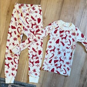 Hanna Anderson Kids Red and White Pajama PJ Set